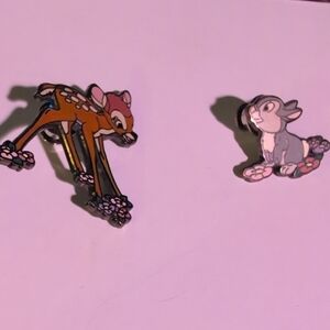 Bambi and Thumper Enamel Pins